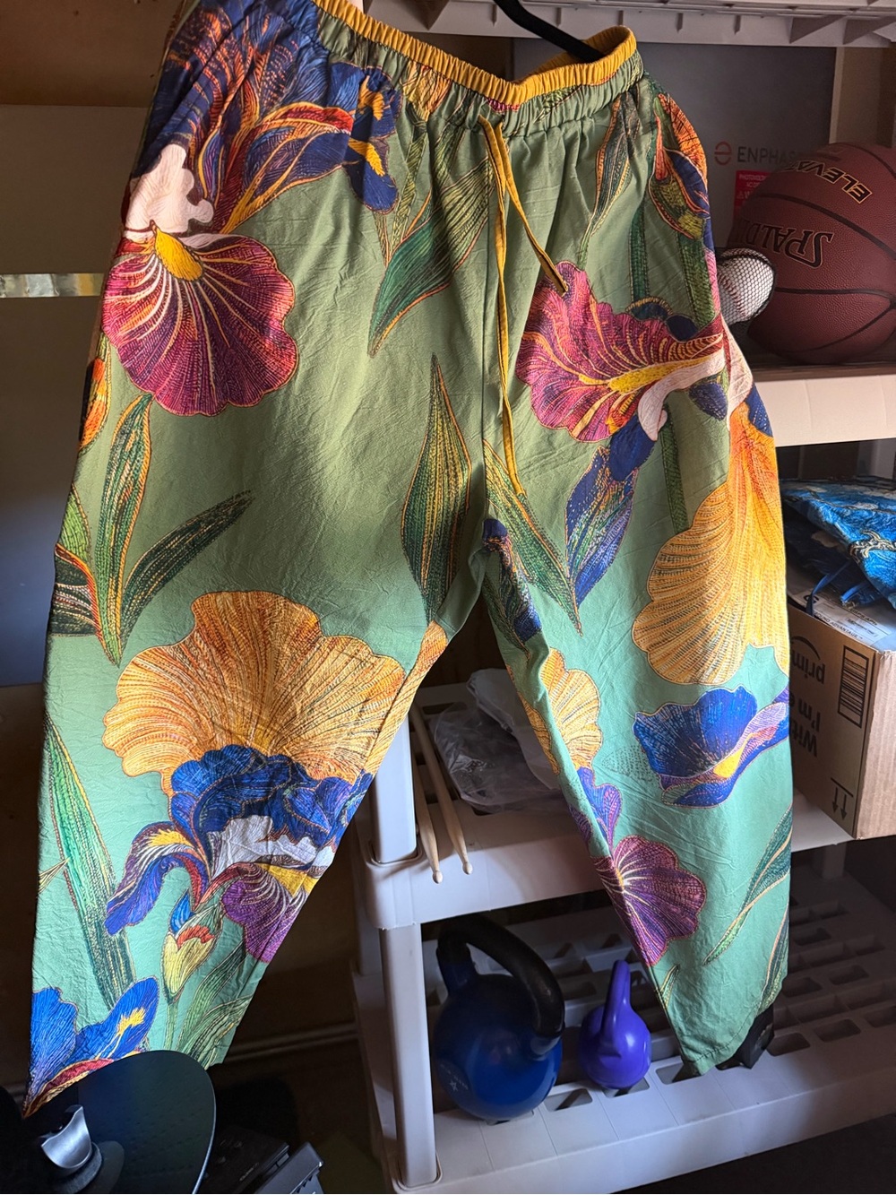 All 3 pair for 65$ Ladies Green Floral Elastic Waist Harem Pants new never worn
